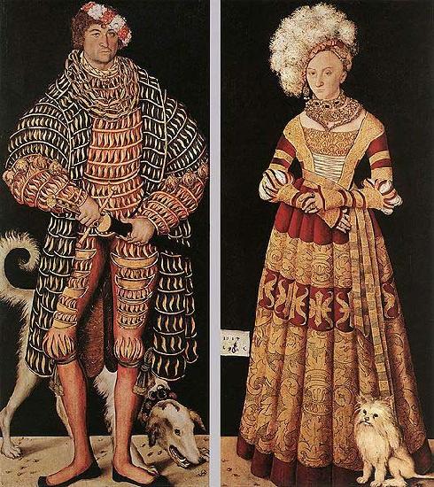 Lucas Cranach Doppelbildnis Herzog Heinrichs des Frommen und seiner Gemahlin Herzogin Katharina von Mecklenburg oil painting image